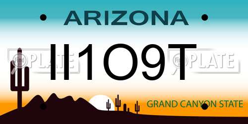 II1O9T Arizona License Plate