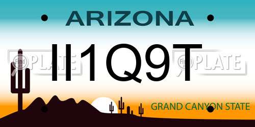 II1Q9T Arizona License Plate