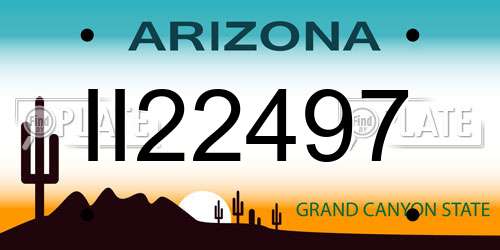 II22497 Arizona License Plate