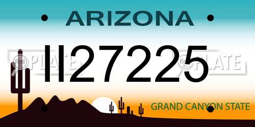 II27225 Arizona License Plate