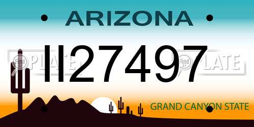 II27497 Arizona License Plate