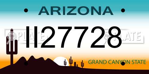 II27728 Arizona License Plate