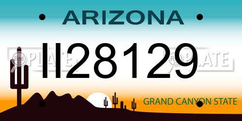 II28129 Arizona License Plate
