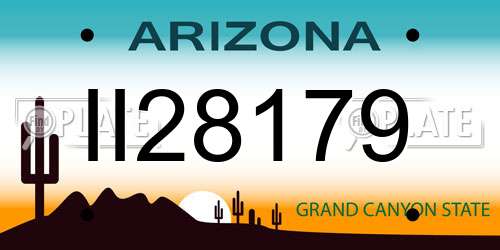 II28179 Arizona License Plate