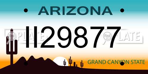 II29877 Arizona License Plate