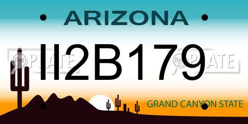 II2B179 Arizona License Plate