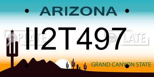 II2T497 Arizona License Plate