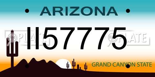 II57775 Arizona License Plate