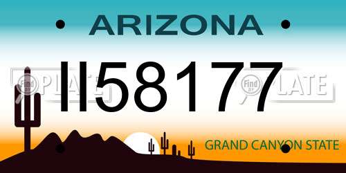 II58177 Arizona License Plate