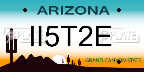 II5T2E Arizona License Plate