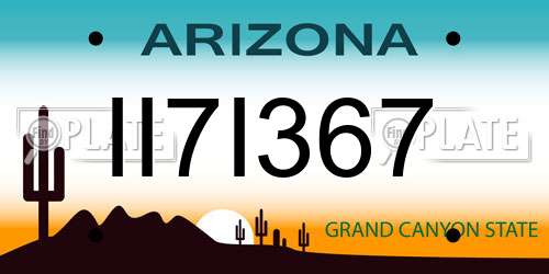 II7I367 Arizona License Plate