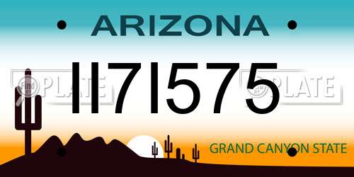 II7I575 Arizona License Plate