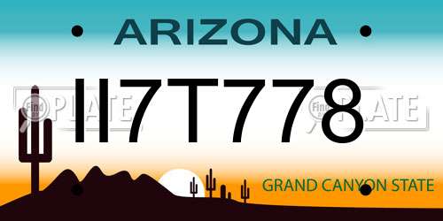 II7T778 Arizona License Plate
