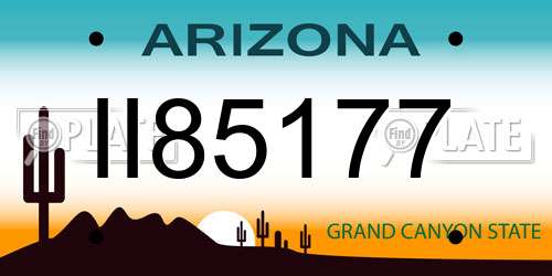 II85177 Arizona License Plate