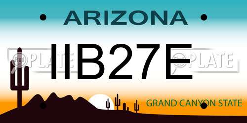 IIB27E Arizona License Plate