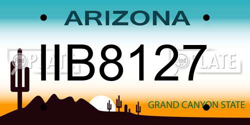 IIB8127 Arizona License Plate