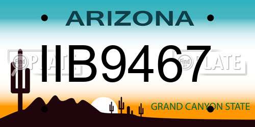 IIB9467 Arizona License Plate