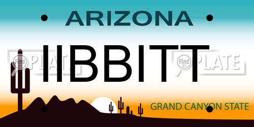 IIBBITT Arizona License Plate