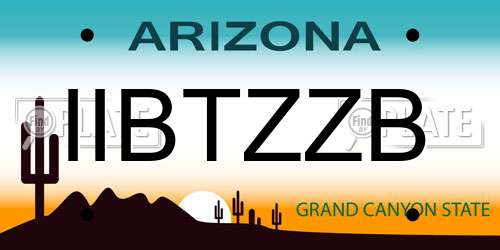 IIBTZZB Arizona License Plate