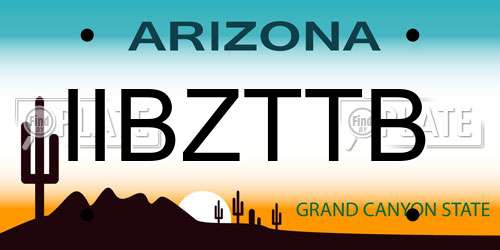 IIBZTTB Arizona License Plate
