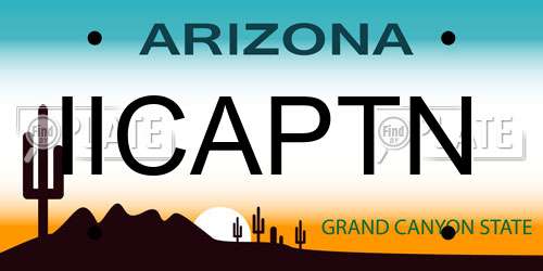 IICAPTN Arizona License Plate