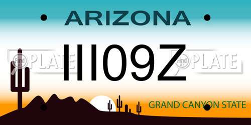 III09Z Arizona License Plate