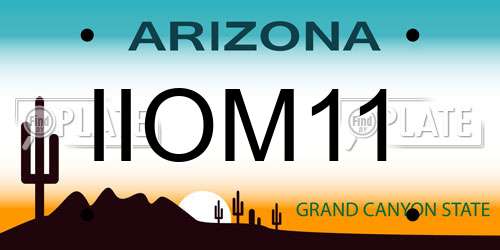 IIOM11 Arizona License Plate