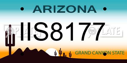 IIS8177 Arizona License Plate