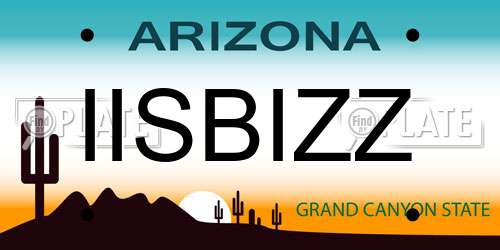 IISBIZZ Arizona License Plate