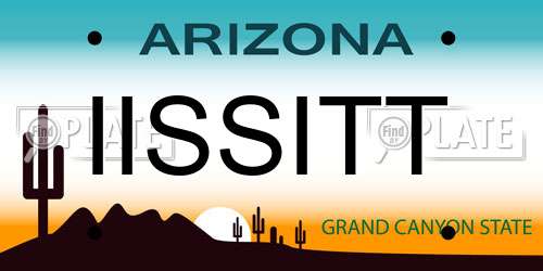 IISSITT Arizona License Plate