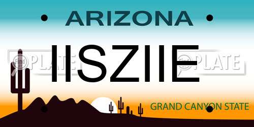 IISZIIE Arizona License Plate