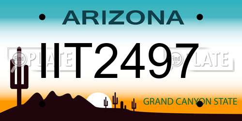 IIT2497 Arizona License Plate