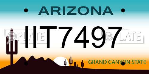 IIT7497 Arizona License Plate