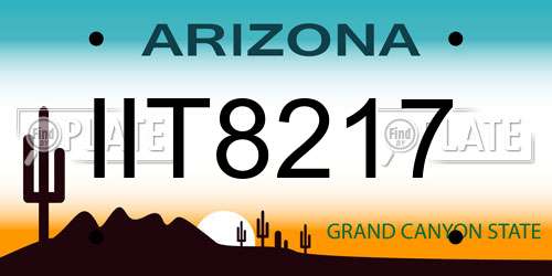 IIT8217 Arizona License Plate