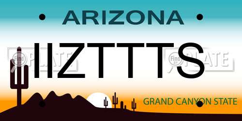 IIZTTTS Arizona License Plate