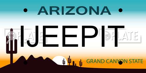 IJEEPIT Arizona License Plate