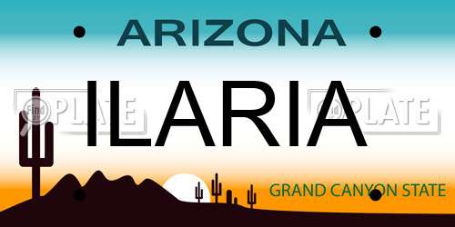 ILARIA Arizona License Plate