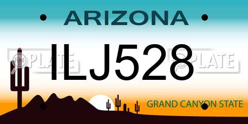 ILJ528 Arizona License Plate