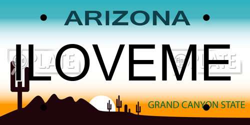 ILOVEME Arizona License Plate