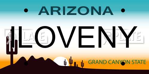 ILOVENY Arizona License Plate