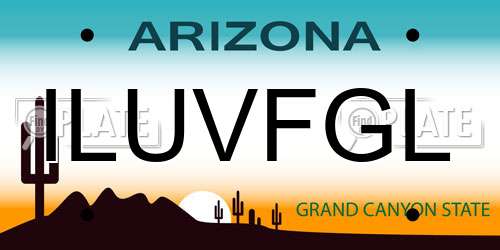 ILUVFGL Arizona License Plate