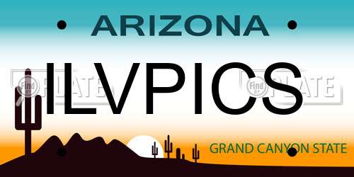 ILVPICS Arizona License Plate