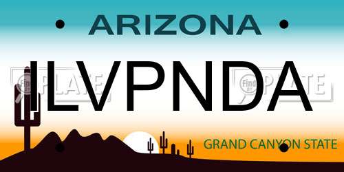 ILVPNDA Arizona License Plate