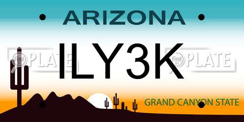 ILY3K Arizona License Plate