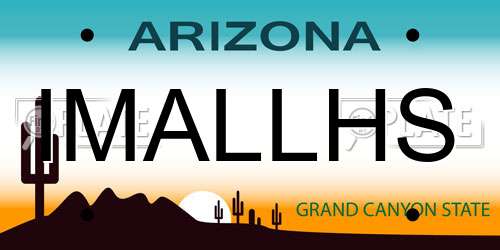 IMALLHS Arizona License Plate