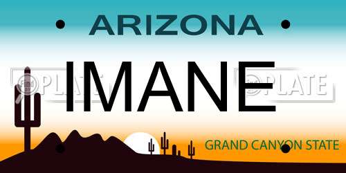 IMANE Arizona License Plate