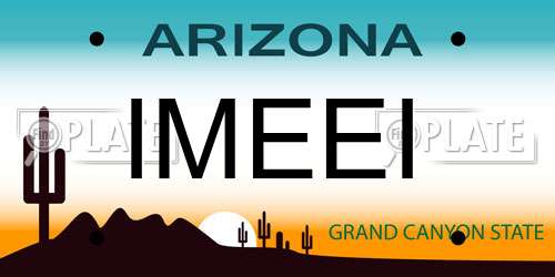 IMEEI Arizona License Plate