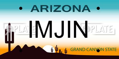 IMJIN Arizona License Plate