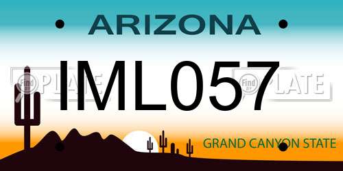 IML057 Arizona License Plate