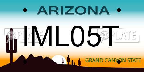 IML05T Arizona License Plate